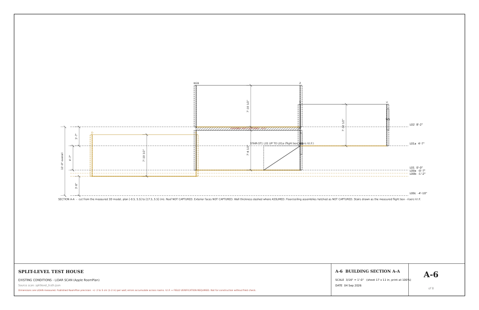 A building section sheet